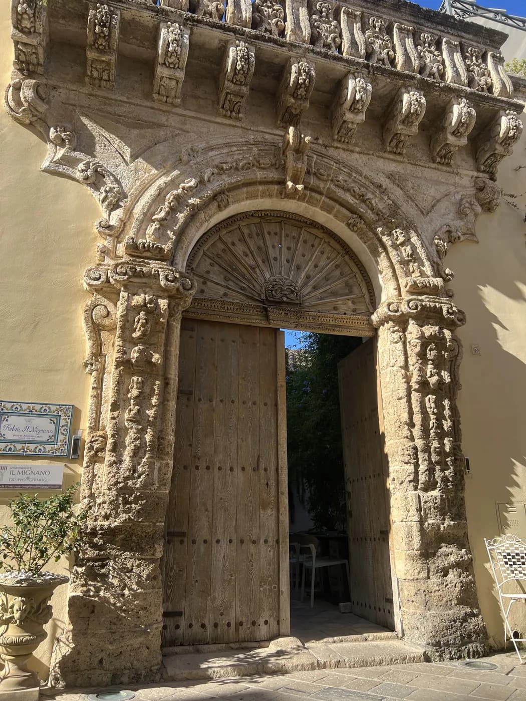 Historic baroque portal in Parabita