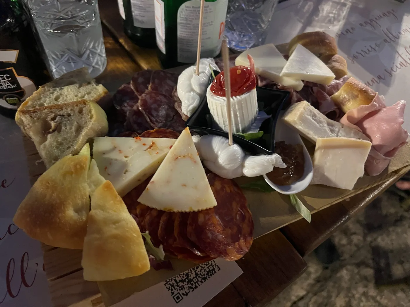 A tagliere with typical Puglian products
